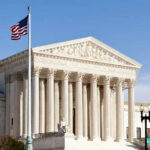 Courthouse CHAOS: Shocking Shooting After Heated Hearing United States Supreme Court building with American flag.