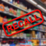 recall notice over supermarket shelves
