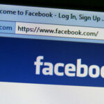 Facebook website open in a web browser