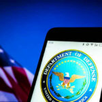 Department of Defense logo on a smartphone screen.
