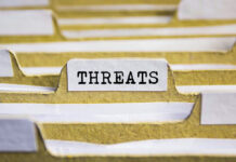 File tab labeled THREATS in a folder.