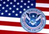 ICE Mission Exposed: Law Or Muscle? U.S. immigration and customs enforcement seal on American flag